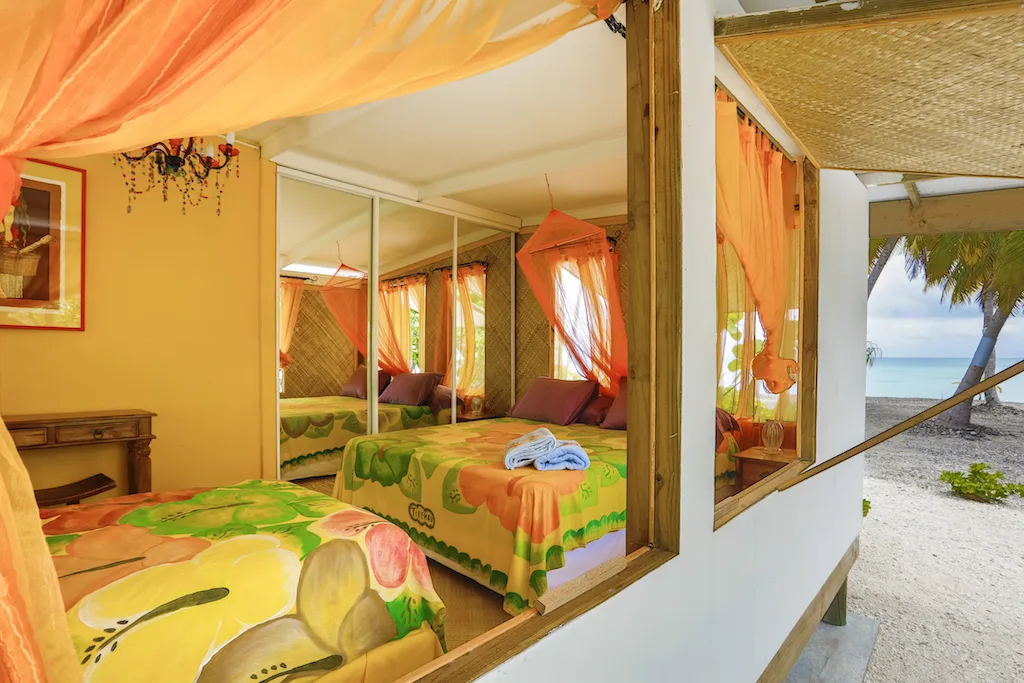 Fafarua Lodge sur le motu privé de Tikehau