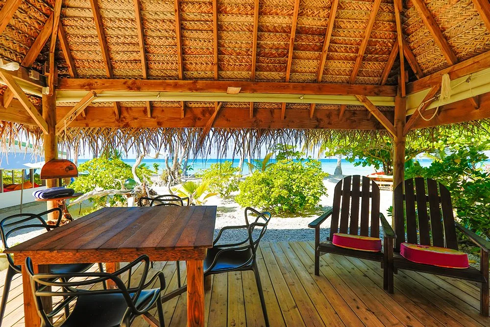 Fafarua Lodge sur le motu privé de Tikehau