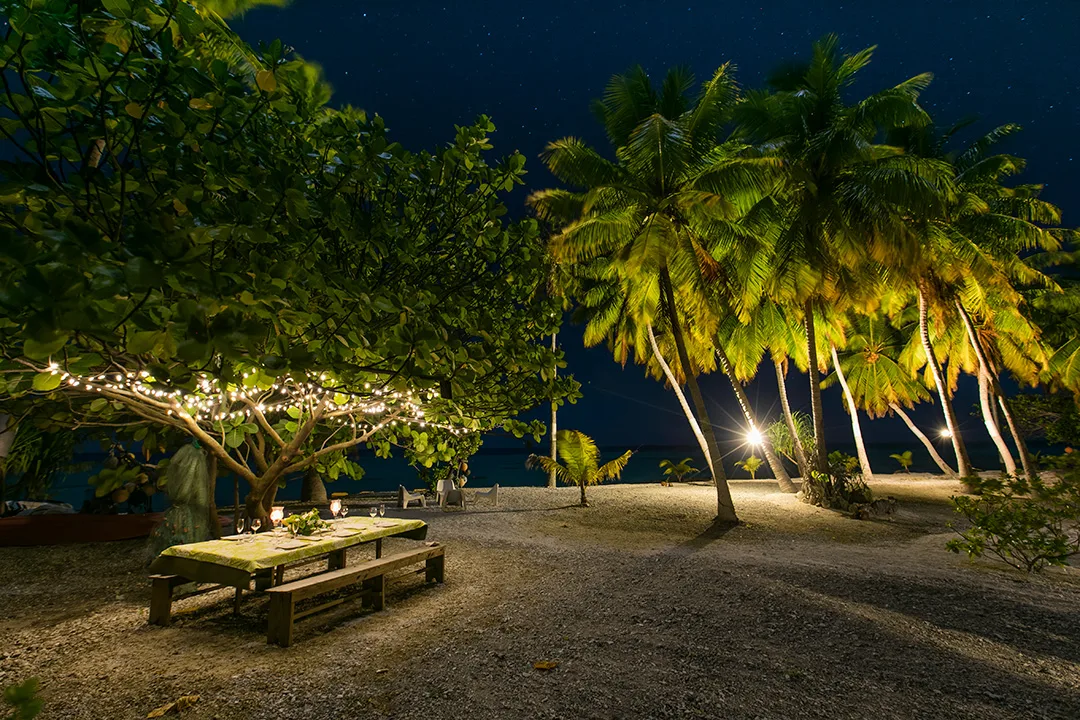 Fafarua Lodge sur le motu privé de Tikehau